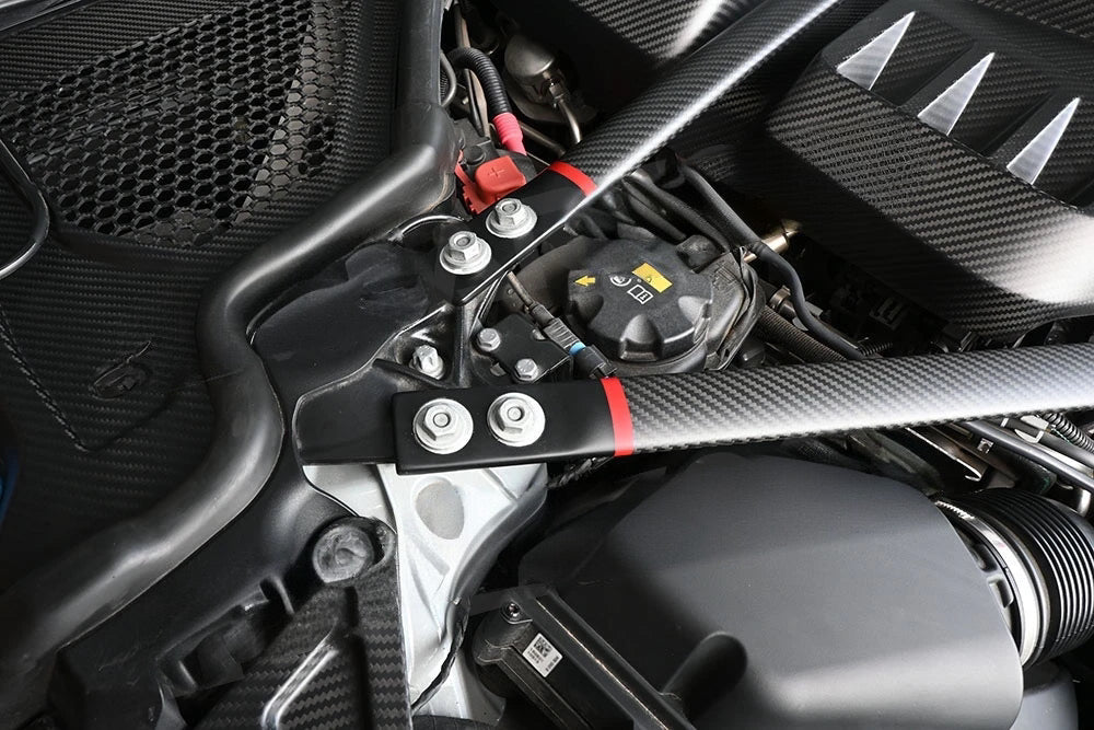 Dry Carbon Fiber Engine Strut Brace Tower Bar – BMW G80, G82, G83 M3 M4 (2021+)