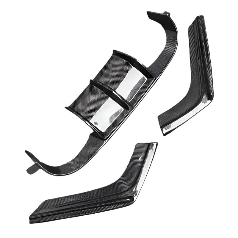 Carbon Fiber Rear Bumper Splitter Diffuser V-Shaped - BMW M3 F80 M4 F82 F83