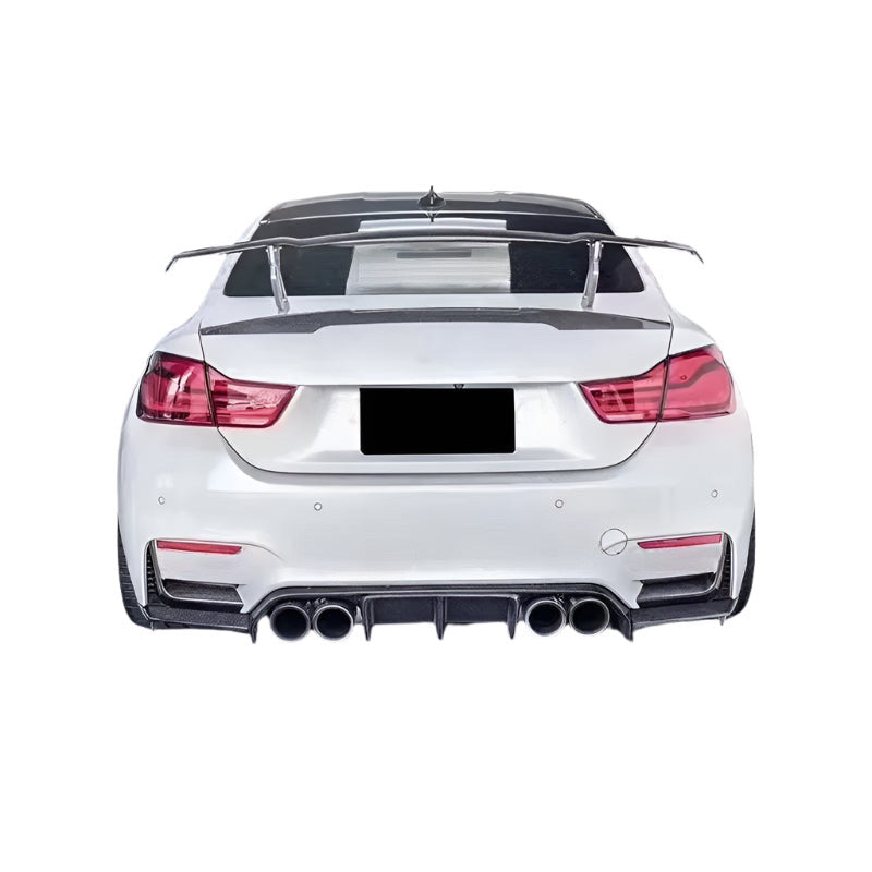 Carbon Fiber Rear Bumper Splitter Diffuser V-Shaped - BMW M3 F80 M4 F82 F83