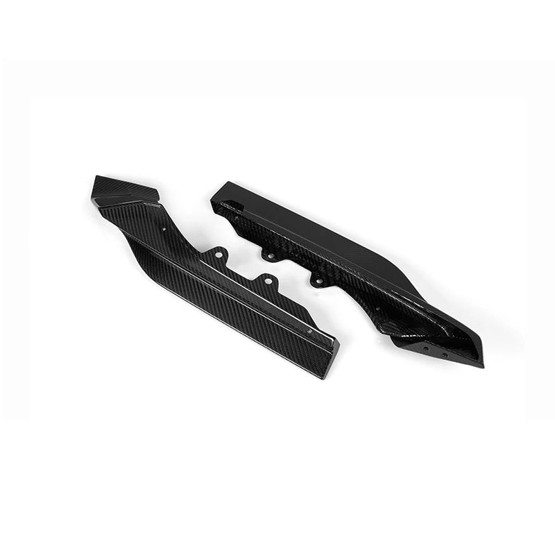 Dry Carbon Fiber Rear Bumper Diffuser Side Splitters - For BMW G87 M2