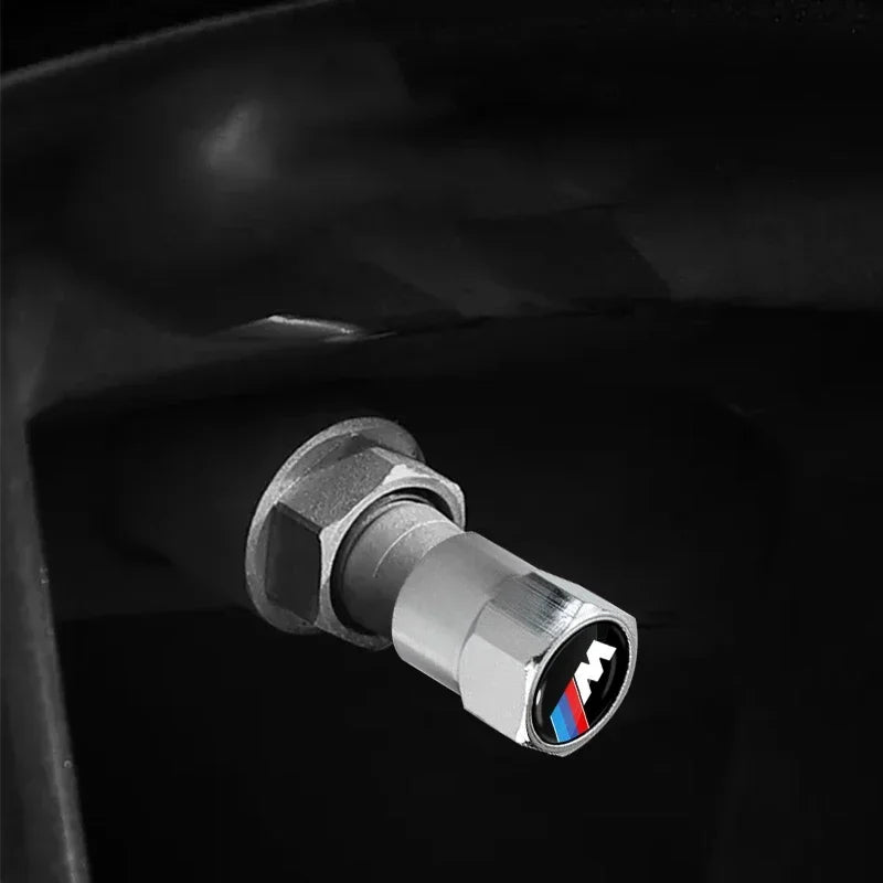 4pcs Metal Tire Valve Stem Caps – BMW M Logo