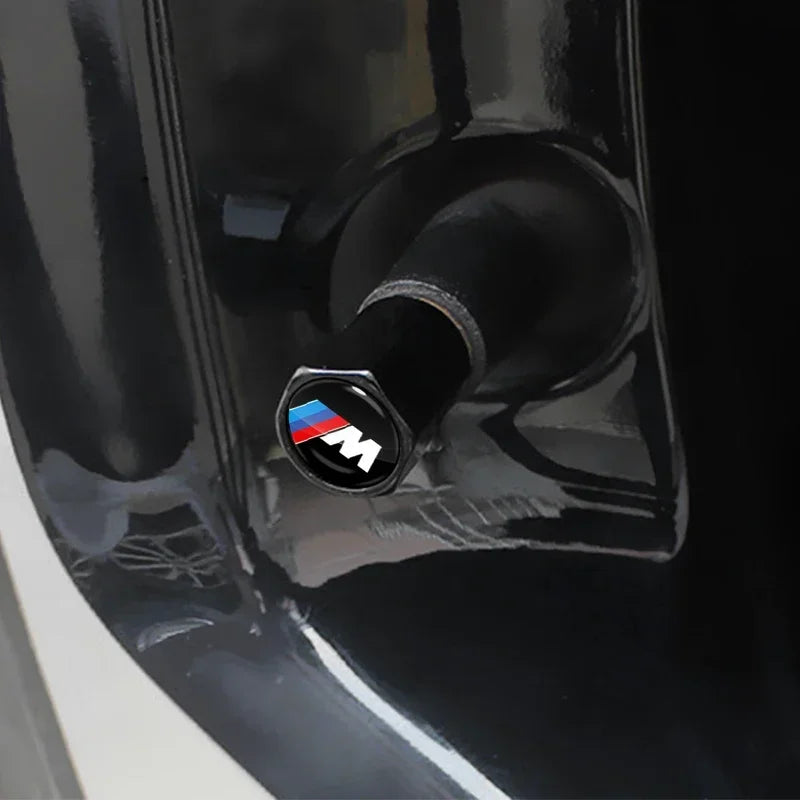 4pcs Metal Tire Valve Stem Caps – BMW M Logo