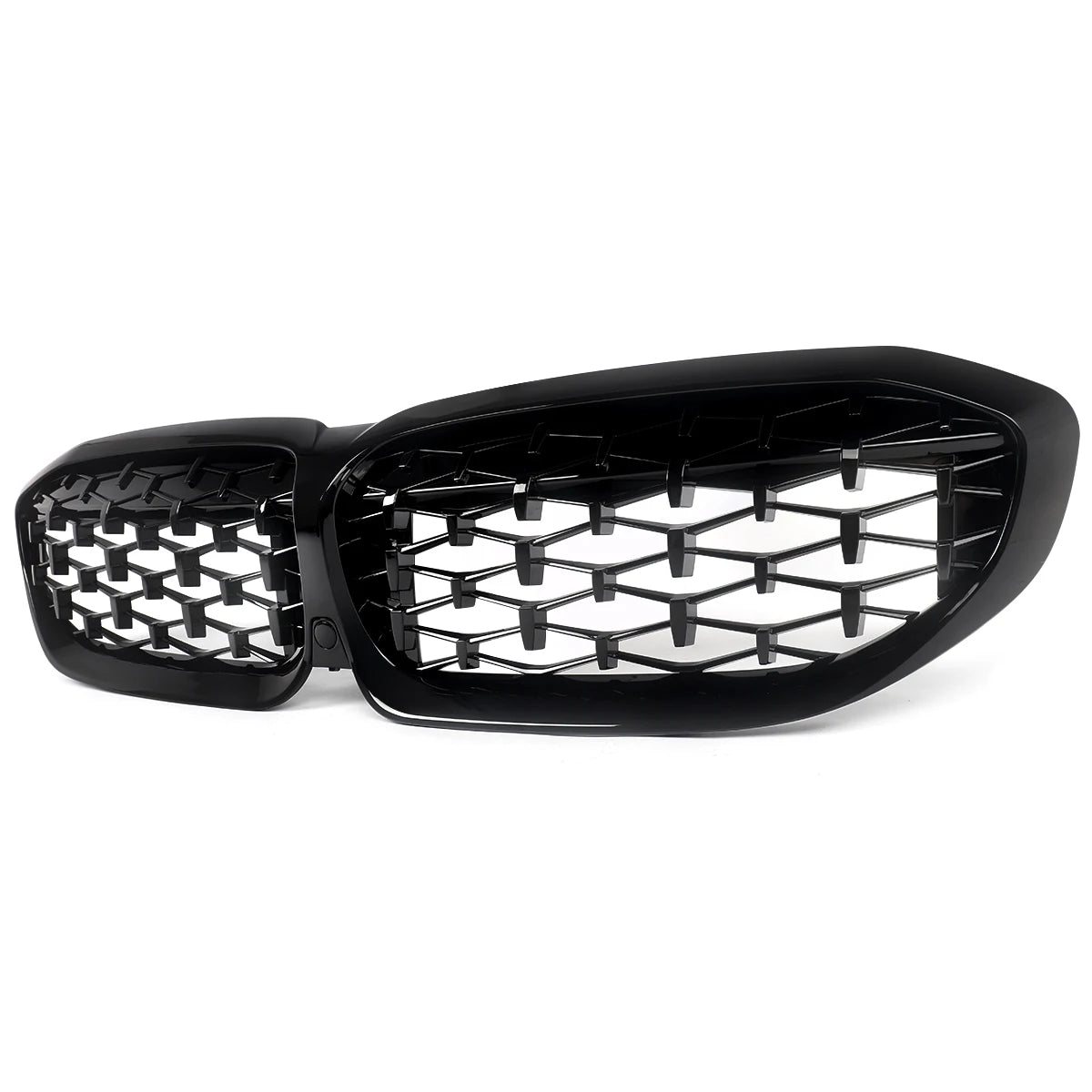 Gloss Black Diamond Style Front Kidney Grille – BMW 3 Series G20 G21 (2018–2021)