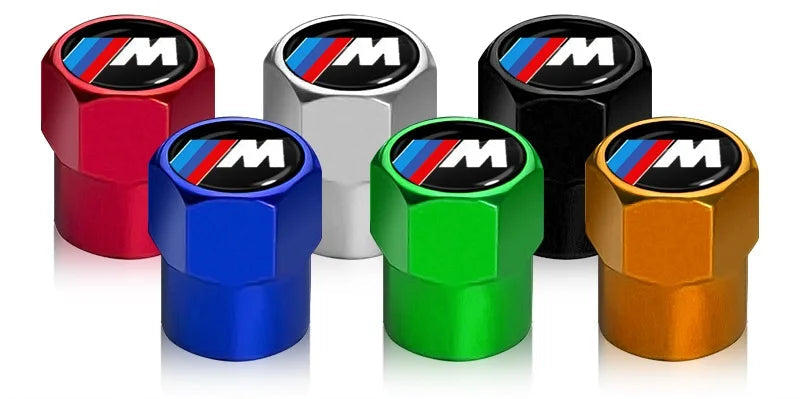 4pcs Metal Tire Valve Stem Caps – BMW M Logo