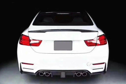 LED GX V Style Real Carbon Fiber Rear Bumper Diffuser Lip - BMW F80 M3 F82 M4