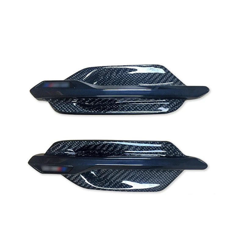 2x Carbon Fiber Air Outlet Leaf Plate Trim M Label - BMW F87 M2 M2C