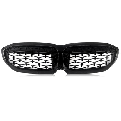 Gloss Black Diamond Style Front Kidney Grille – BMW 3 Series G20 G21 (2018–2021)