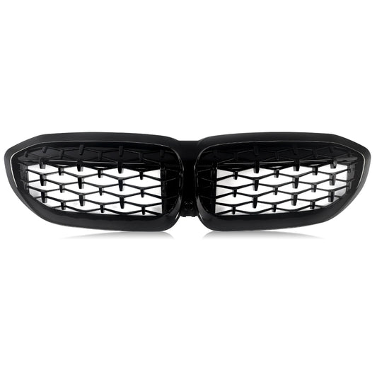 Gloss Black Diamond Style Front Kidney Grille – BMW 3 Series G20 G21 (2018–2021)