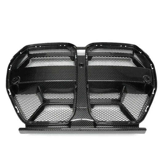 Dry Carbon Fiber Front Grill Front Car Bumper Grille CLS Style Stainless Mesh Screen for BMW G80 G81M3 G82 G83 M4