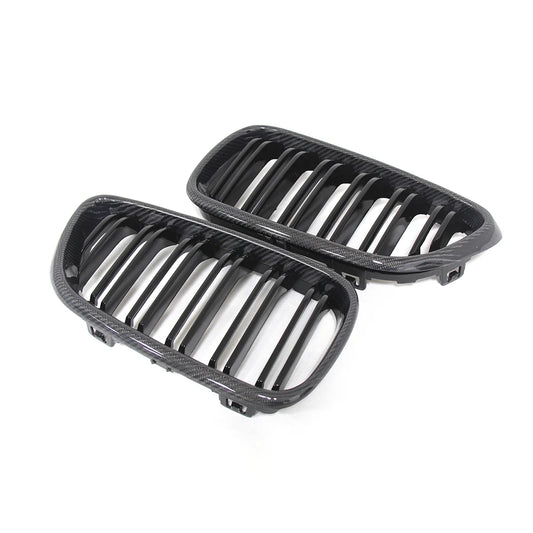 Carbon Fiber Front Grille Kidney Dual Line Slat - BMW 2 Series F22 F23 F87 M2 (2014-UP)