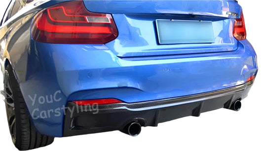 Carbon Fiber MP Style Rear Bumper Diffuser - BMW 2 Series F22 F23