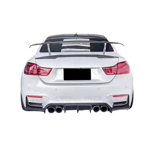 Carbon Fiber Rear Bumper Splitter Diffuser V-Shaped  - BMW M3 F80 M4 F82 F83